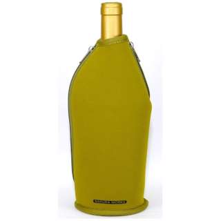 葡萄酒专用的保冷包WINE SUIT(葡萄酒西服)12度事情TW12-GR橄榄×黄色[，为处分品，出自外装不良的退货、交换不可能]