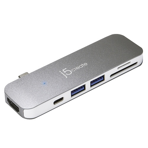 USB-C ᥹ USB-CPower Delivery 3.0šž /SDɥå /micro SDɥå /HDMI 4K /USB-A2 Ultra Drive Mini Dock 7-in-1 JCD386 [USB Power Deliveryб]