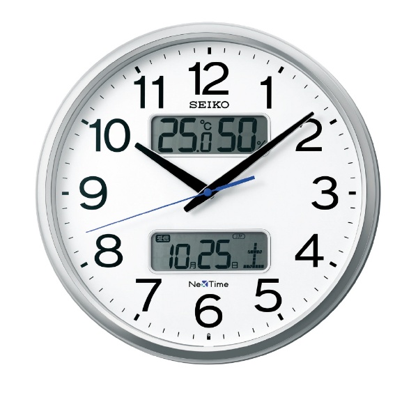 掛け時計 【オフィスタイプ】 銀色メタリック KX250S [電波自動受信