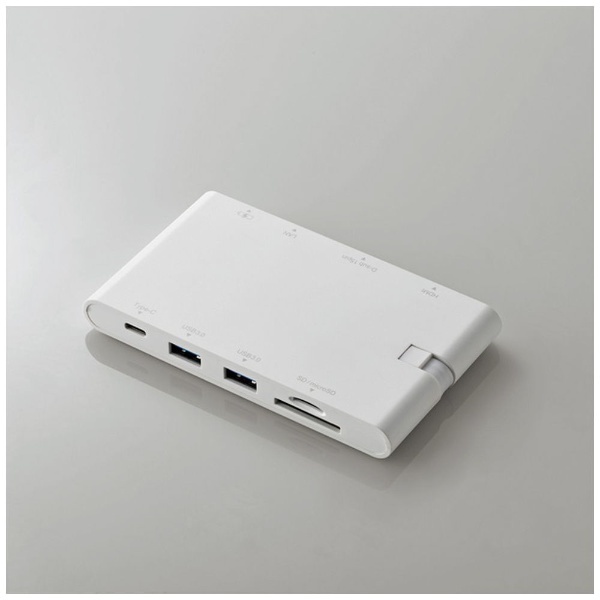 USB-C オス→メス カードスロットｘ2 HDMI VGA LAN USB-Aｘ2 USB-Cｘ2］ USB PD対応 100W  ドッキングステーション (Windows11対応/Mac) ホワイト DST-C05WH [USB Power Delivery対応]  エレコム｜ELECOM 通販