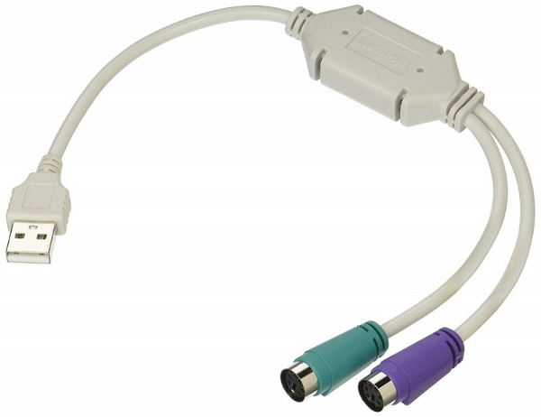 PS 2-USB変換アダプター USB-PS2 _ - PCケーブル、コネクタ