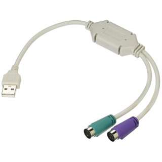 PS/2ڑL[{[hƃ}EX  USB ϊA_v^ {/pL[{[hp USB-PS2