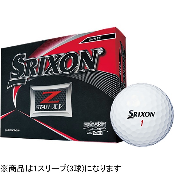 ゴルフボール スリクソン Z-STAR XV ホワイト SNZSXV6WH3 [3球（1スリーブ）] 【オウンネーム非対応】 ダンロップ スリクソン｜DUNLOP  SRIXON 通販