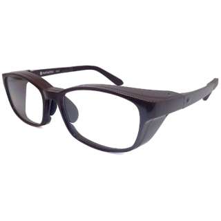 [花粉、过敏对策用品]医生想的高泥土银钛眼鏡(暗褐色)HD02 2[度从属于的透镜对应]