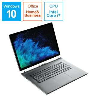SurfaceBook2 [15.0^ /SSD 256GB / 16GB /Intel Core i7 /Vo[/2019N] HNR-00031 m[gp\R T[tFXubN2