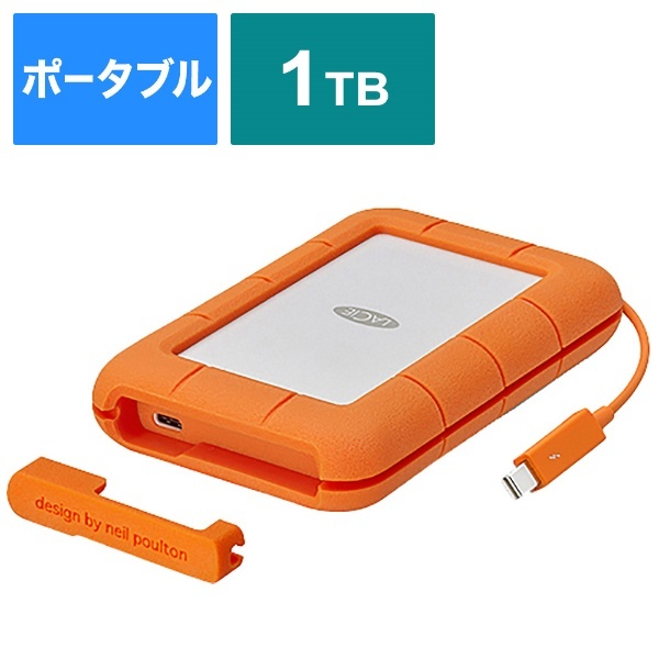 STFS1000401 外付けSSD USB-C＋USB-A接続 Rugged Thunderbolt USB-C SSD [1TB /ポータブル型]  LaCie｜ラシー 通販 | ビックカメラ.com