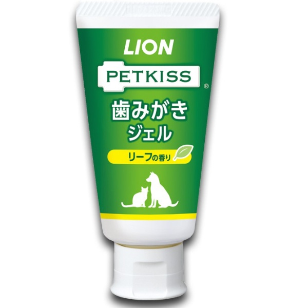 LION　PETKISS 歯みがきジェル リーフの香り 40g　