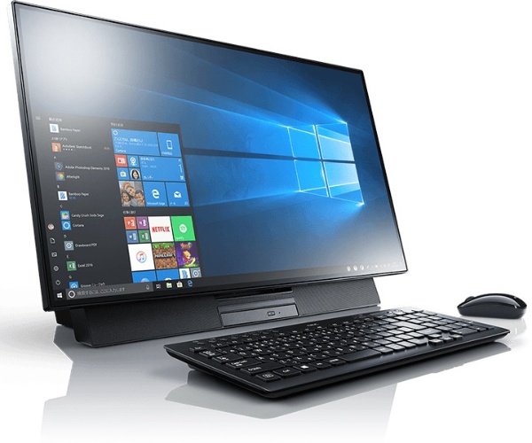 LAVIE Desk All-in-one（DA970/MAB ダブルチューナ搭載） デスクトップパソコンPC-DA970MAB ファインブラック  [27型 /HDD：3TB /Optane：16GB /メモリ：8GB /2019年春モデル]