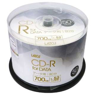 供数据使用的CD-R 1-52倍速L-CD50P[50张/700MB/喷墨打印机对应]