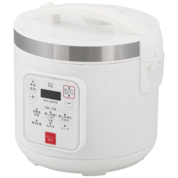 ビックカメラ.com - 炊飯器 低糖質炊飯器 ホワイト SRC-500PW [マイコン /5合]