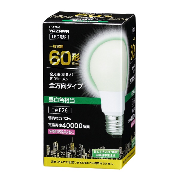 一般電球形LED 60W相当 昼白色 LDA7NG [E26 /一般電球形 /昼白色 /1個
