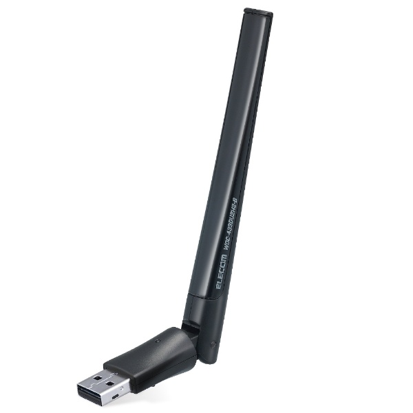 WiFi ̵LAN ҵ 433Mbps + 150Mbps USB2.0 ® ƥʡ Windows11 Mac ưں ֥å WDC-433DU2H2-B [Wi-Fi 5(ac)]