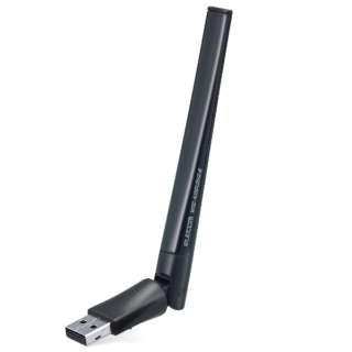 WiFi 無線LAN 子機 433Mbps + 150Mbps 11ac/n/a/g/b 5GHz/2.4GHz USB2.0 高速 アンテナ WPSボタン ブラック 【 Windows11 Mac 】動作検証済 ブラック WDC-433DU2H2-B [ac/n/a/g/b]