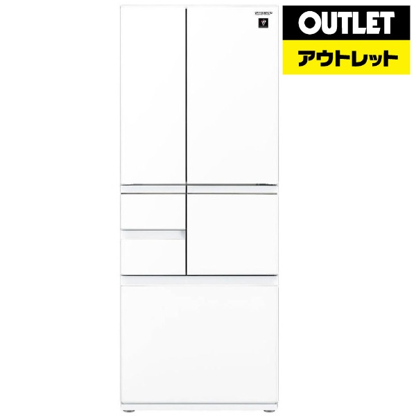 SJ-GT48C-W 冷蔵庫 プラズマクラスター冷蔵庫 ピュアホワイト [6ドア 