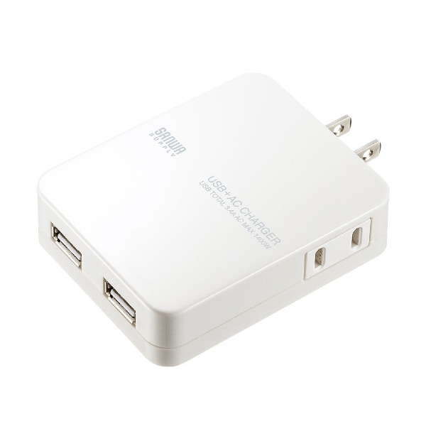 USB充電器(6ポート・合計12A・ホワイト) ACA-IP67W