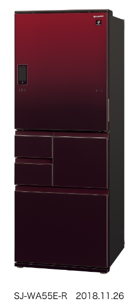 SJ-WA55E-R 冷蔵庫 プラズマクラスター冷蔵庫 グラデーションレッド [5 