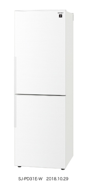 SJ-PD31E-W 冷蔵庫 プラズマクラスター冷蔵庫 ホワイト系 [2ドア /右