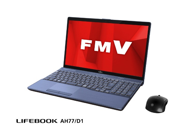 LIFEBOOK AH77/D1 ノートパソコン メタリックブルー FMVA77D1L [15.6型