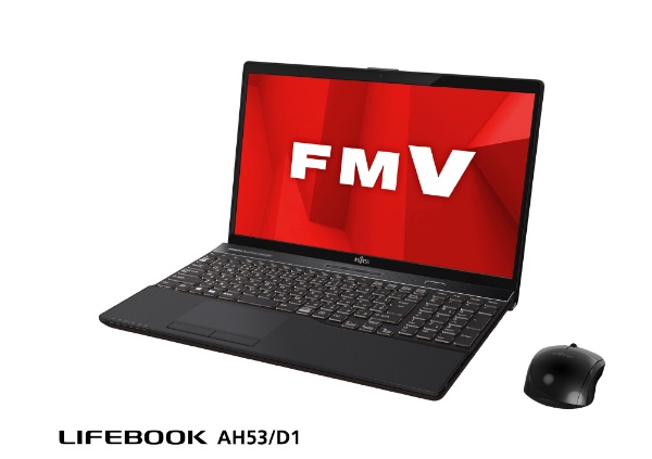FMVA53D1B ノートパソコン LIFEBOOK AH53/D1 ブライトブラック [15.6型 ...