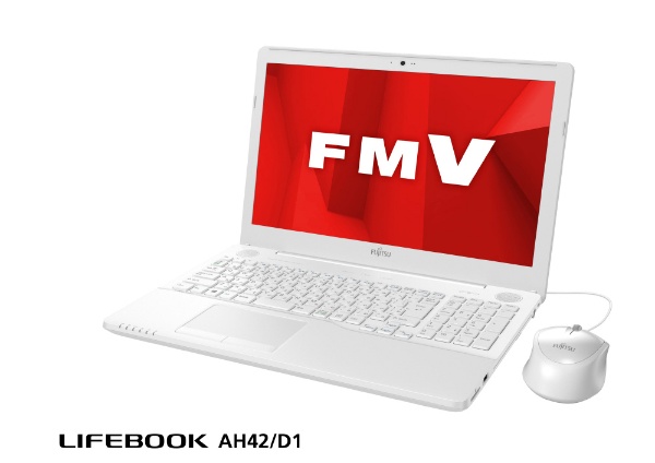 FMVA42D1W ノートパソコン LIFEBOOK AH42/D1 プレミアムホワイト [15.6型 /Windows10 Home /intel  Celeron /Office HomeandBusiness /メモリ：4GB /HDD：1TB /2019年2月モデル]