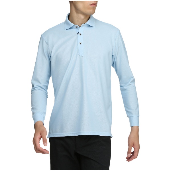 メンズ ゴルフ ウエア 長袖シャツ 安全 クールブルー 2XLサイズ シャツ衿 52MA9A3019 直輸入品激安
