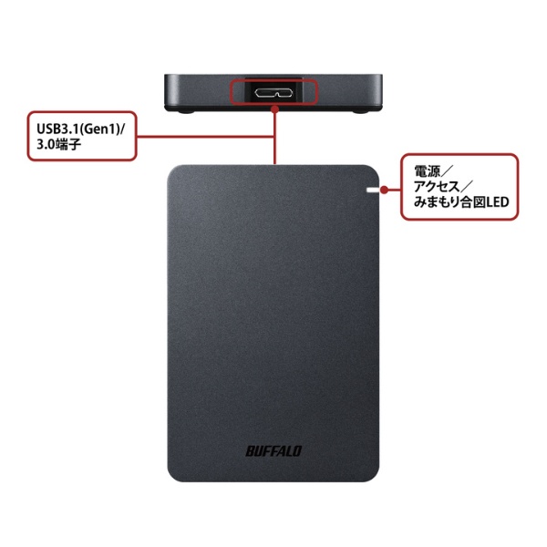 BUFFALO 外付けハードディスク　HD-PGF4.0U3-GBKA 4TB