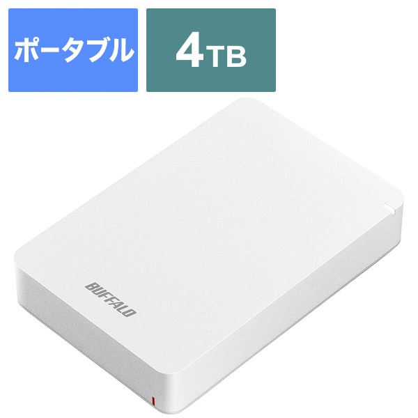 HD-PGF4.0U3-GWHA 外付けHDD ホワイト [4TB /ポータブル型]
