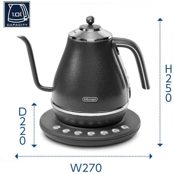 Electric cafe kettle icona (eye kona) prestige gray KBOE1230J-GY