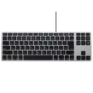 L[{[h Matias Wired Aluminum Tenkeyless Keyboard for Mac FK308B-JP [USB /L]