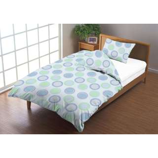 [被褥床罩]现代的小组加宽单人床(宽大的单人)长尺寸(棉100%/170×230cm/蓝色)