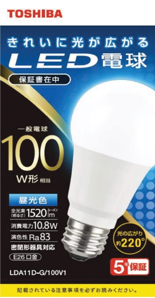 東芝 LED電球 LDA11L-G 80W 一般電球形(全方向タイプ) 電球色 1160lm (E26) [定形外郵便、送料無料、代引不可]