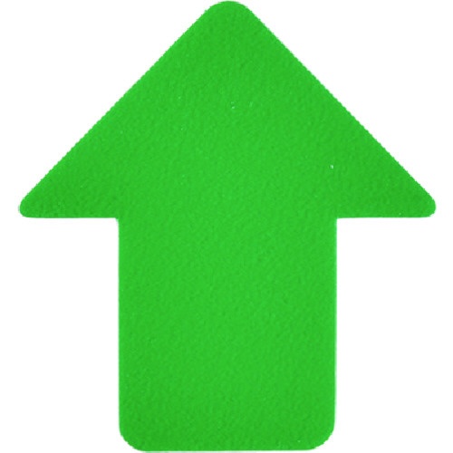 緑十字 路面表示ステッカー 矢印型 緑 ７６×７０ｍｍ １０枚組 ＰＶＣ