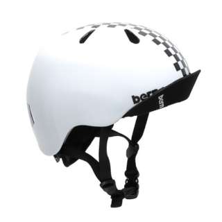 キッズ向けボーイズヘルメット bern NINO Gloss Checker Black (S/Mサイズ：51.5～54.5cm) VJBWBC-12