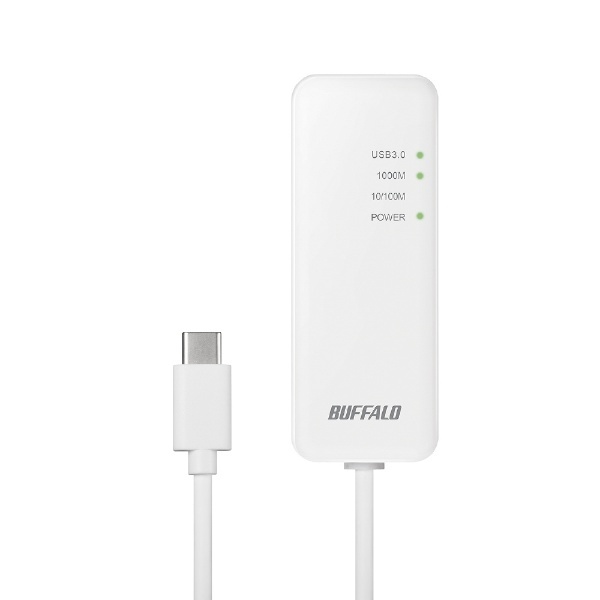 LAN変換アダプタ [USB-C オス→メス LAN]＋L型コネクター 1Gbps対応(PS5/Switch  Lite、Chrome/Android/Mac/Windows11対応) ホワイト LUA4-U3-CGTE-WH BUFFALO｜バッファロー 通販  | ビックカメラ.com