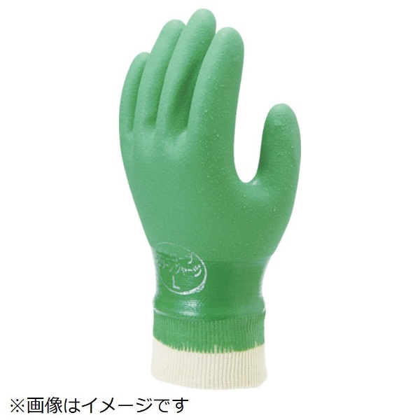 No.602グリーンジャージ 塩化ビニール手袋 2双入 Lサイズ グリーン