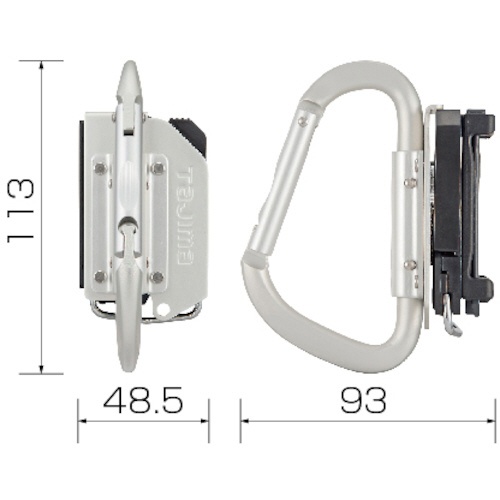 タジマ 着脱式工具ホルダーアルミ カラビナ大 SFKHA-CL TJMデザイン｜TJMDESIGN 通販 | ビックカメラ.com