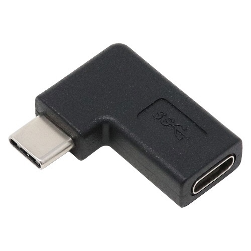 USB-C延長アダプタ [USB-C オス→メス USB-C /転送 /USB3.1 Gen2 /横L型] ブラック U32CC-LFAD
