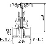 オンダ製作所 SVG2型(ゲートバルブ) Rc1 SVG2-40 - 4