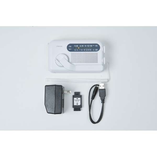 准备充电收音机(直流电源附属)白BTM-R100(W)[支持宽大的ＦＭ的/防水收音机/AM/FM]_8]