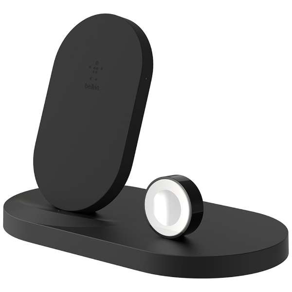 F8J235DQBLK BOOST↑UP Wireless Charging Dock for iPhone + Apple Watch + USB-A port ブラック_1