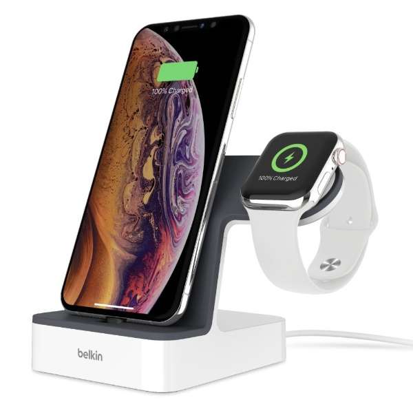 F8J237QEWHT PowerHouse Charge Dock for Apple Watch + iPhone ܲ_1