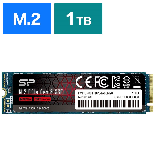 SP001TBP34A60M28 内蔵SSD PCI-Express接続 PCIe Gen3×4 P34A60 [1TB