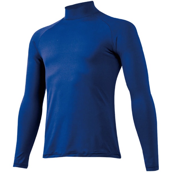 推奨 男女兼用 野球用アンダーシャツ ハイネック 長袖シャツ 12JA5P11 セール商品 Oサイズ R.ブルー ゼロプラス