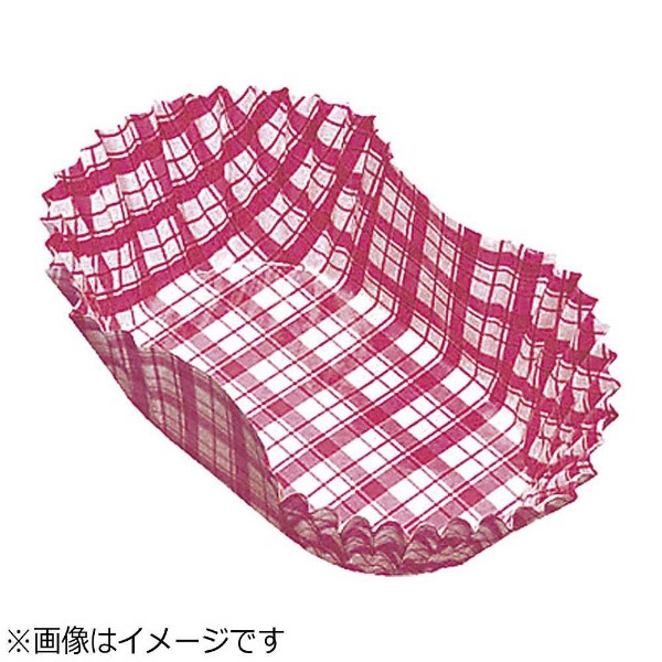 アヅミ産業 アヅミ産業 紙カップ ココケース小判型 500枚入 11号 赤 <XAZ3814>