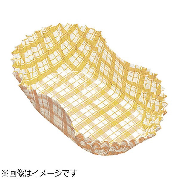 アヅミ産業 アヅミ産業 紙カップ ココケース小判型 500枚入 11号 黄 <XAZ3815>