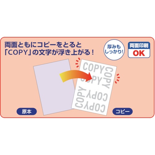 コピー偽造防止用紙浮き文字タイプＡ４両面 BP2110 ヒサゴ｜HISAGO