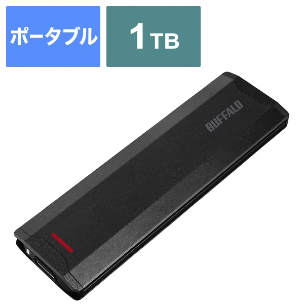 SSD-PH1.0U3-BA 外付けSSD USB-C＋USB-A接続 (PS5対応) ブラック [1TB