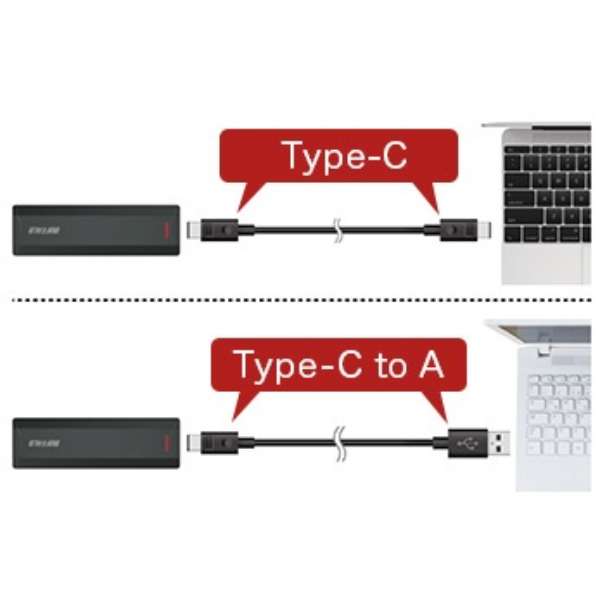 SSD-PH1.0U3-BA OtSSD USB-C{USB-Aڑ (PS5Ή) ubN [1TB /|[^u^]_4