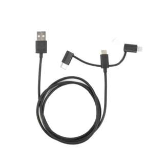 [MFi擾i]Color Cable 3in1 1m CgjO/microUSB/Type-C 276-908709 }bg/ubN