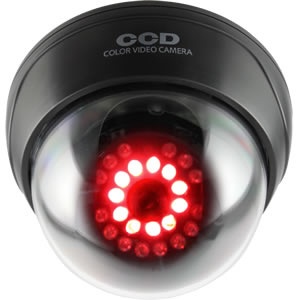  ダミーカメラ赤外線ドーム型 ブラック OS-168R